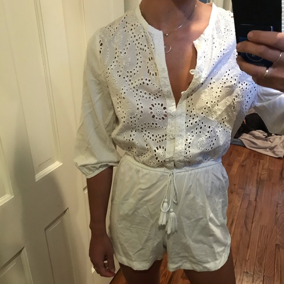 Rhythm white eyelet romper - Picture 2 of 2